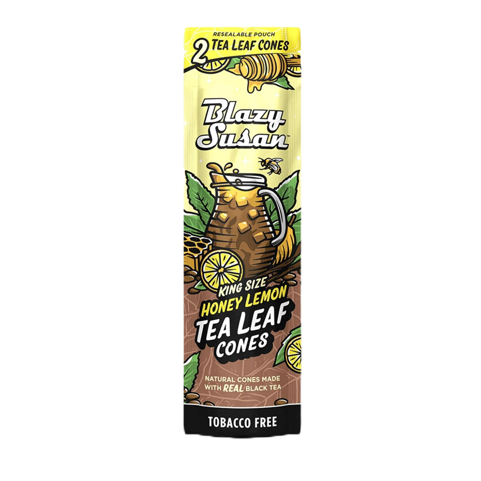 Blazy Susan King Sized Tea Leaf Cones / Honey Lemon 2pk